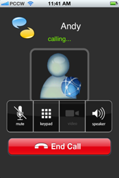Select a number from your call log in the ”KingKing” application