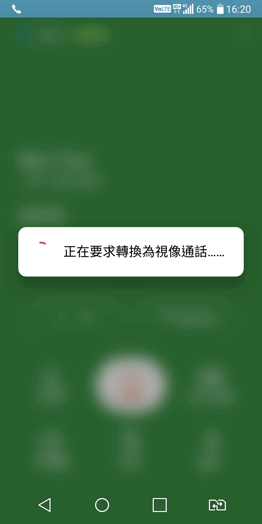 只需按右上方的按鍵,就可以即時於語音通話及視像通話之間自由轉換,簡單快捷