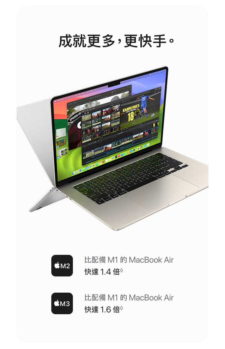   MacBook Air 13 吋及 15 吋