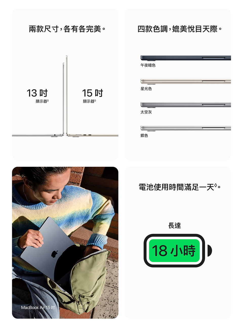   MacBook Air 13 吋及 15 吋