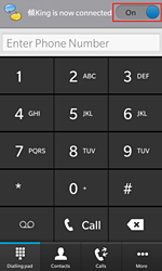 When the button is on (blue), enter the phone number. 