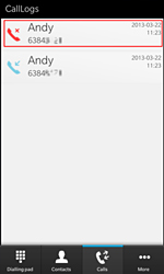 And the mobile number will show in red in the Call Log