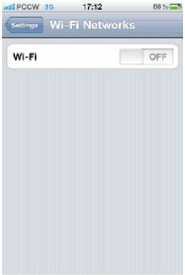 Tick “Wi-Fi” to switch-on then it will change to blue