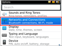 Select Networks and Connections 