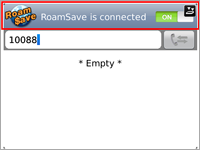 When the button is on (green), enter the phone number.