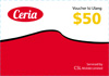 Ceria $50 Voucher artwork