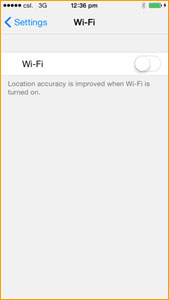 Tick “Wi-Fi” to switch-on then it will change to blue