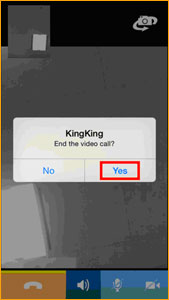 Confirm to convert the connected video call to voice call. 