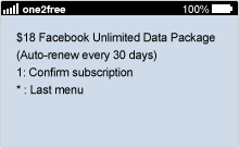 Select 4 Facebook Unlimited Data Package