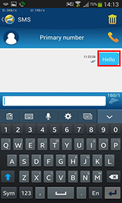 The message will be saved