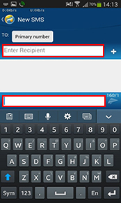 Send an SMS as you normally do