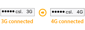 3G connected > 4G connected