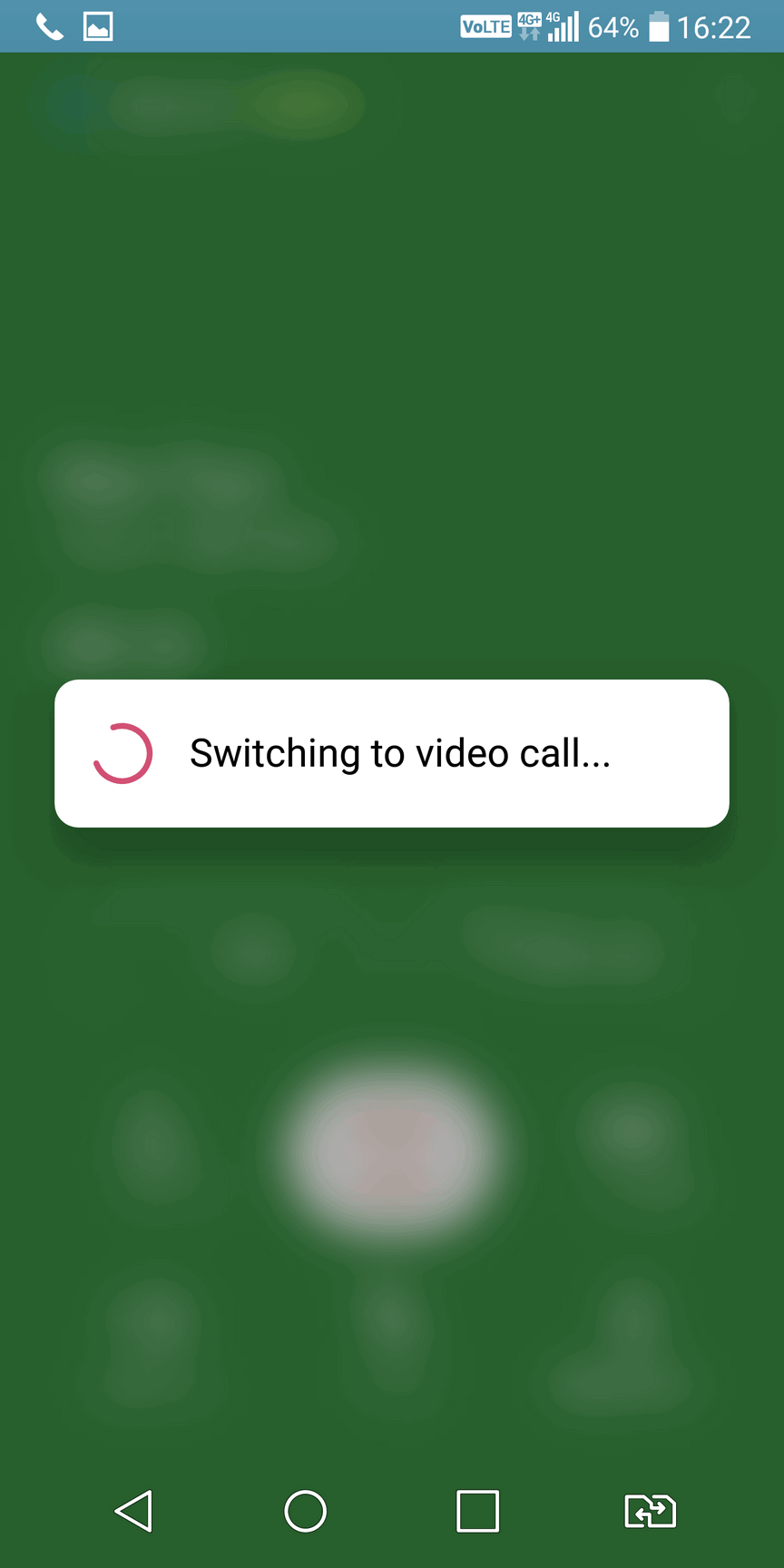 Switch between voice and video call by pushing the button on the top right corner.