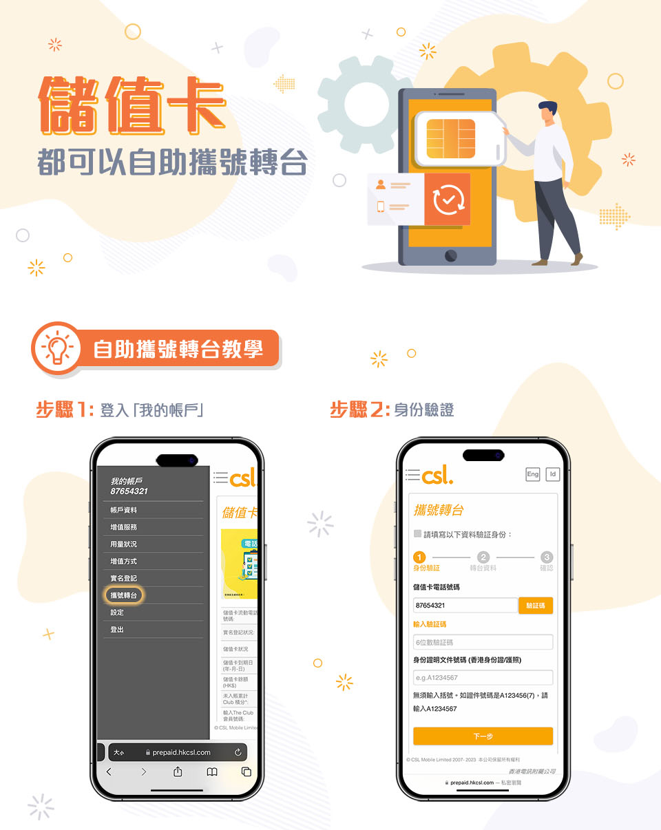 csl 儲值卡自助攜號轉台