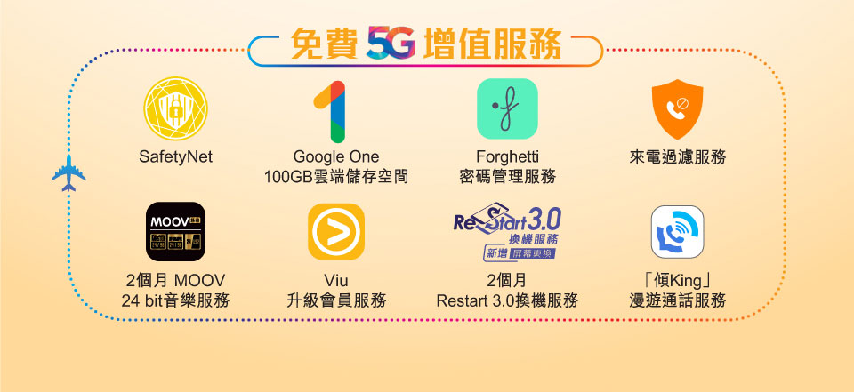 csl 亞太區 5G 服務計劃