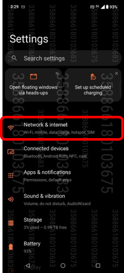 Select「Network & internet」