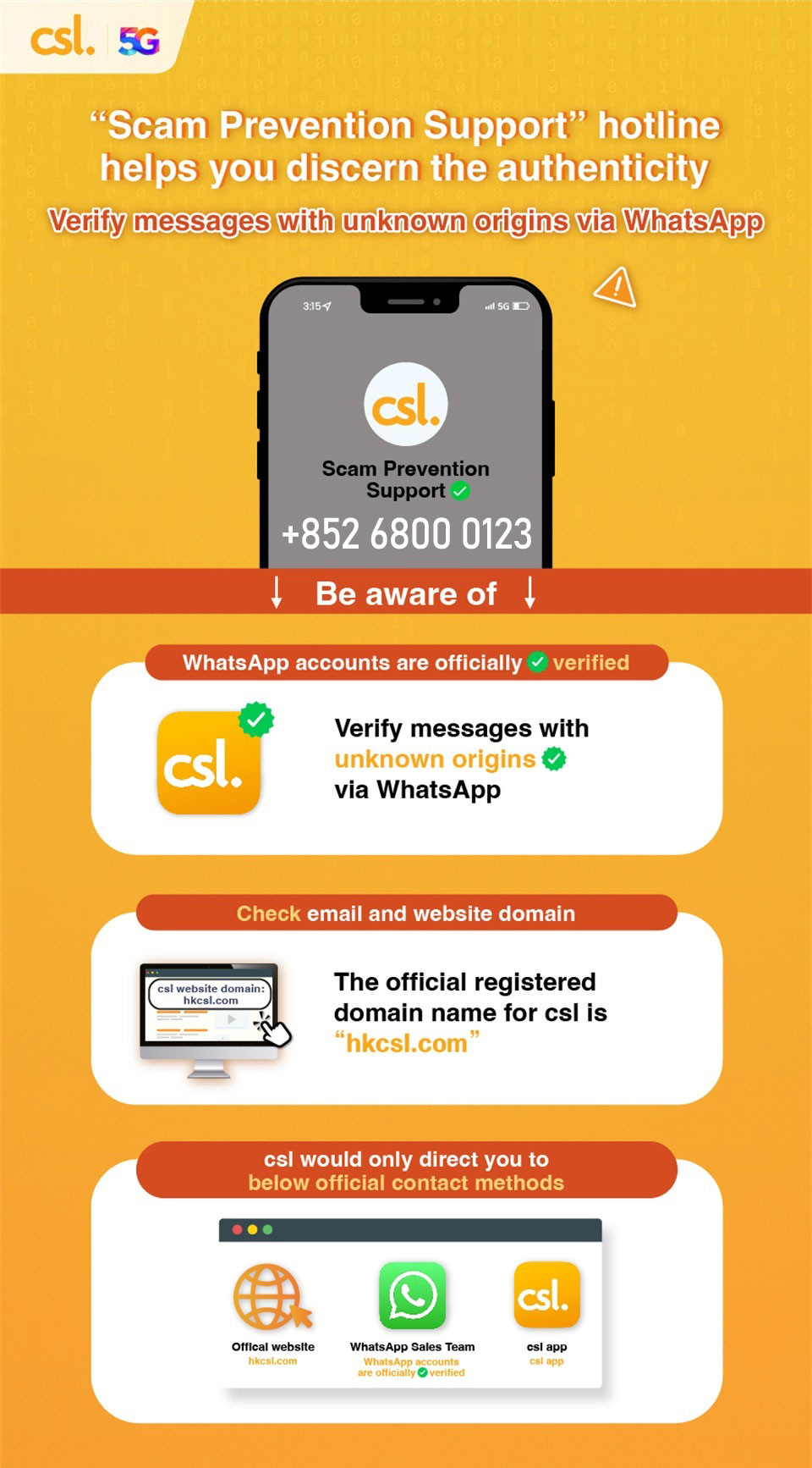 Scam Prevention Support Hotline csl