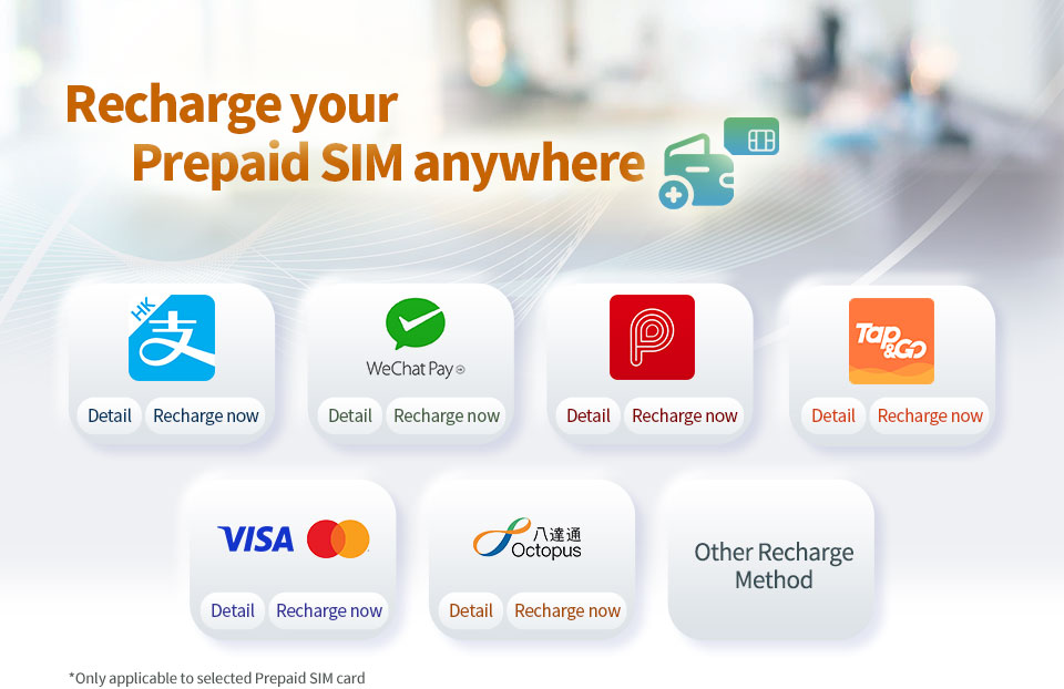 Recharge your csl Prepaid SIM Card online via credit card anytime anywhere Now.