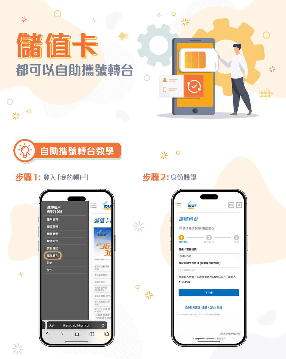 Your Mobile 儲值卡自助攜號轉台