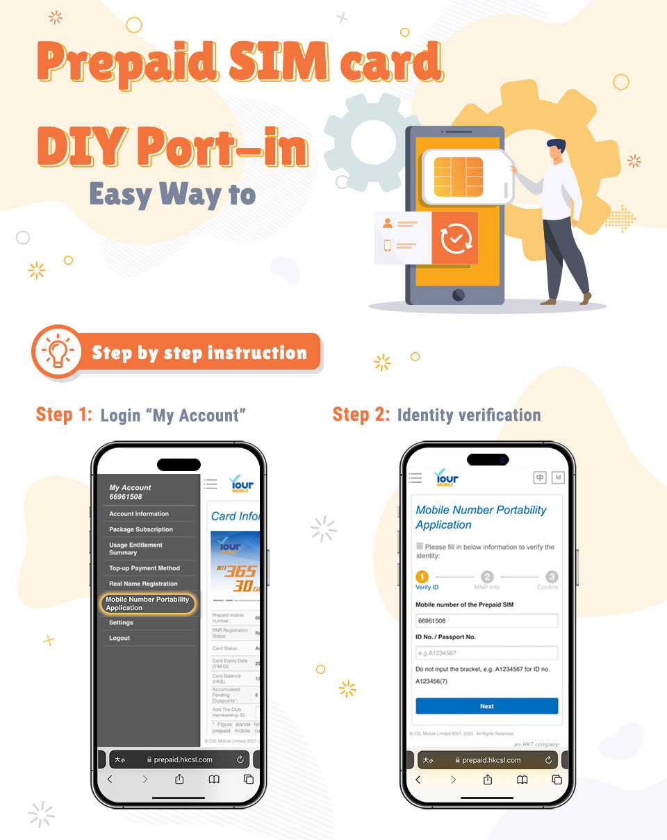 Your Mobile Prepaid SIM card DIY Port-in 