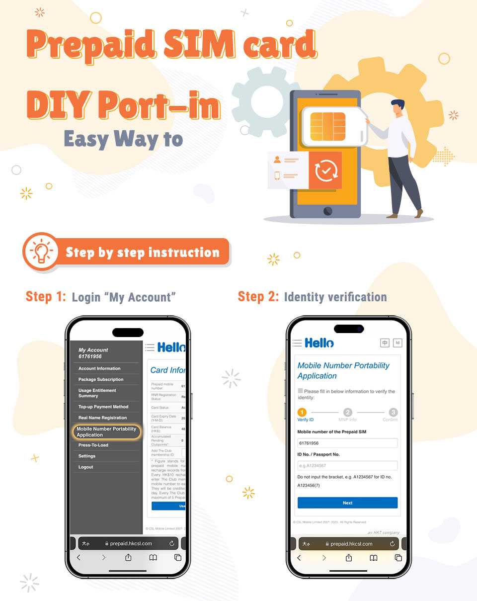 Hello Prepaid SIM card DIY Port-in 