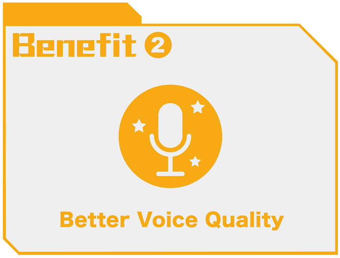 Benefit 2 - Better voice qualtiy