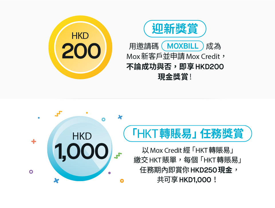 HK$200 迎新獎賞 | HK$1000 HKT轉賬易 任務獎賞