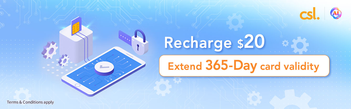 Recharge $20 Extend 365-Day card validity