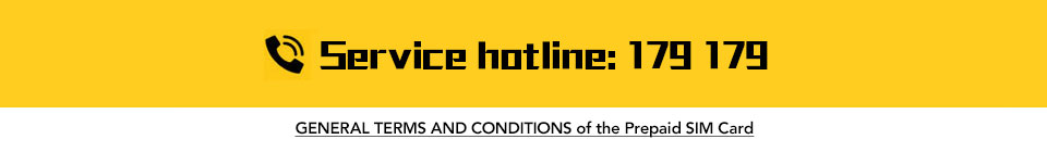 Service hotline 179 179 