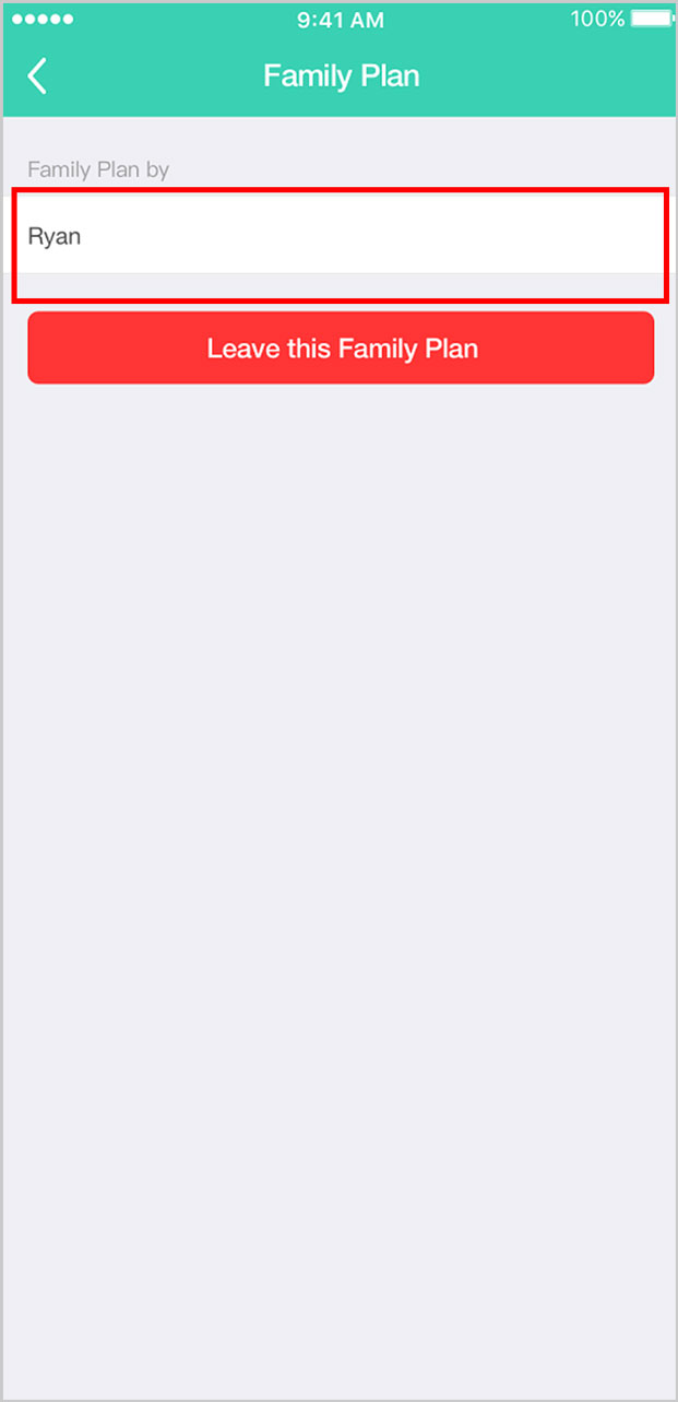 3. Click main account then “Leave this Family Plan”