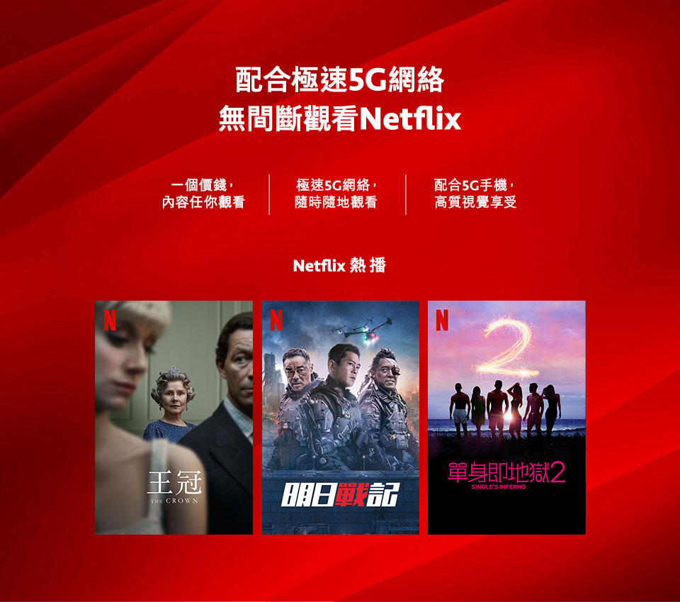 Netflix 5G 服務計劃