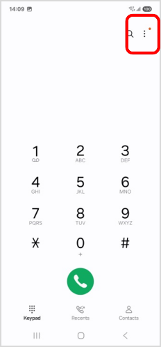 Tap setting option