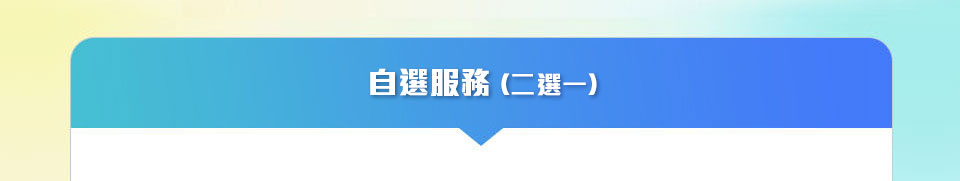 自選服務 (二選一)