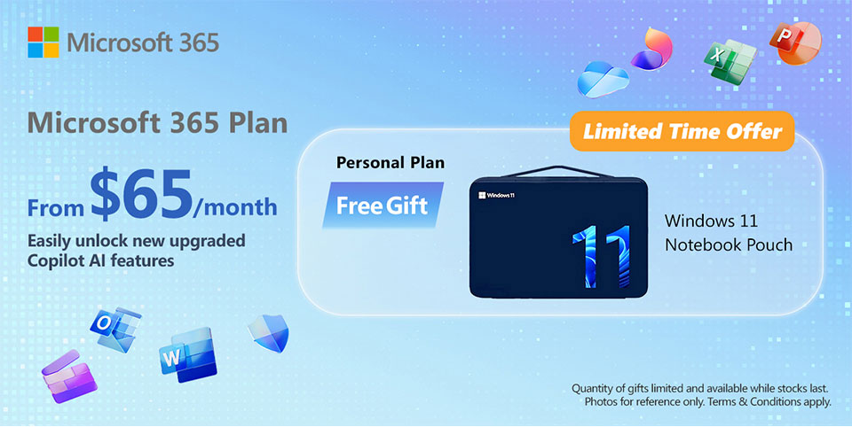 Microsoft 365 Plan from $65/month Easily unlock new upgraded Copilot AI features.