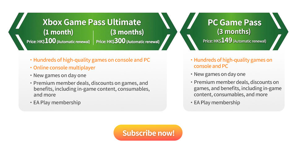 Xbox Game Pass Ultimate (1 month) | (3 months) Price | PC Game Pass (3 months)