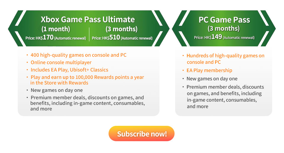Xbox Game Pass Ultimate (1 month) | (3 months) Price | PC Game Pass (3 months)